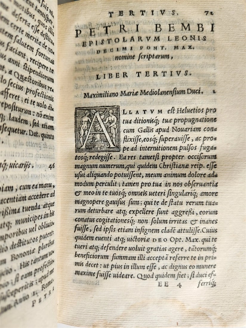 1552 PIETRO BEMBO antique vellum bound 16th CENTURY Epistolarum Leonis Decimi - 9