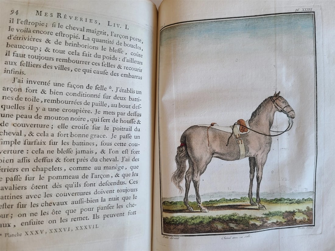 1757 MILITARY SCIENCE FULLY ILLUSTRATED 2 VOLUMES antique - 13