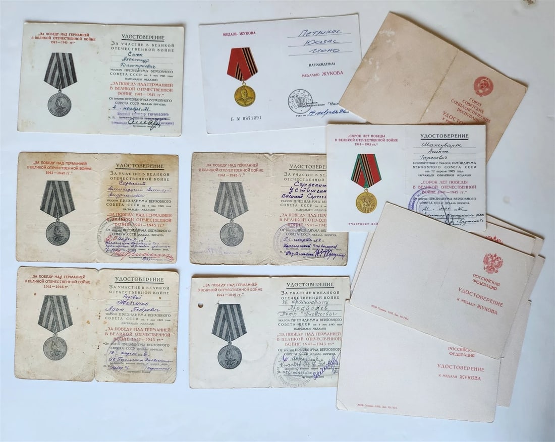 1940s-1990s LOT of 14 RUSSIAN AWARD BOOKLETS (1 of 7)