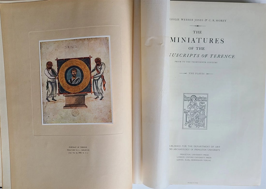 1931 MINIATURES of MANUSCRIPTS of TERENCE PRIOR TO 13 CENTURY illustrated FOLIO (1 of 5)