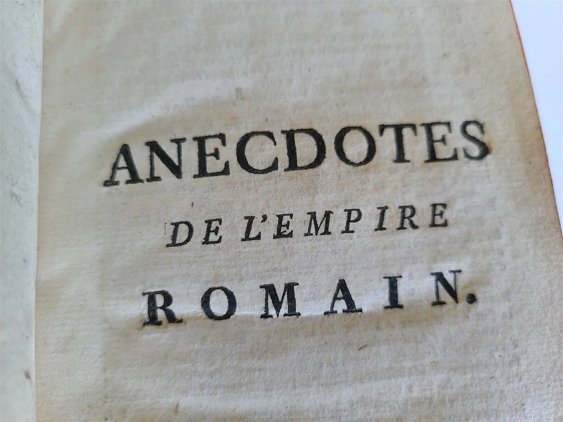 1778 ANECDOTES DE L'EMPIRE ROMAIN antique FRENCH HISTORY of ROMAN EMPIRE - 3