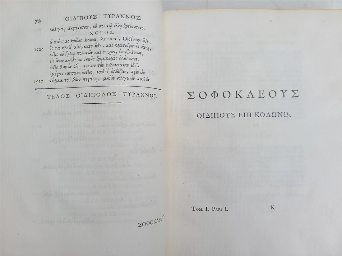 1786 SOPHOCLES POETRY in GREEK 2 VOLUMES antique - 10