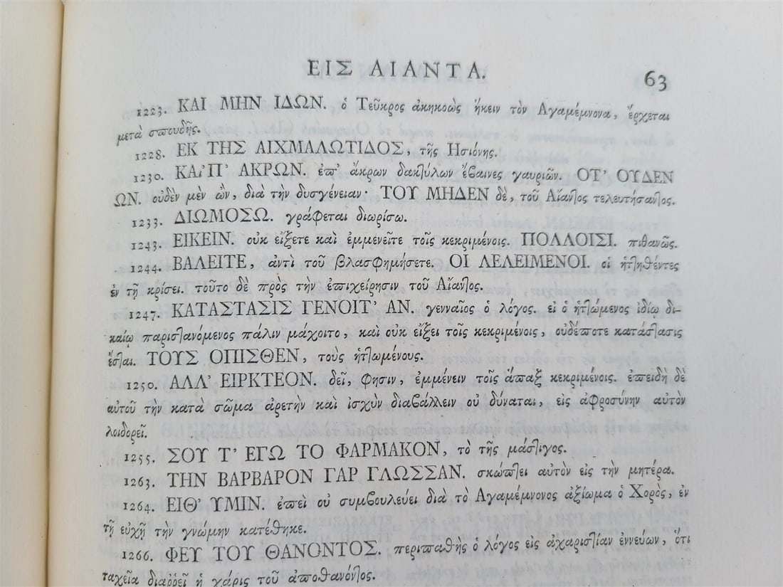 1786 SOPHOCLES POETRY in GREEK 2 VOLUMES antique - 12
