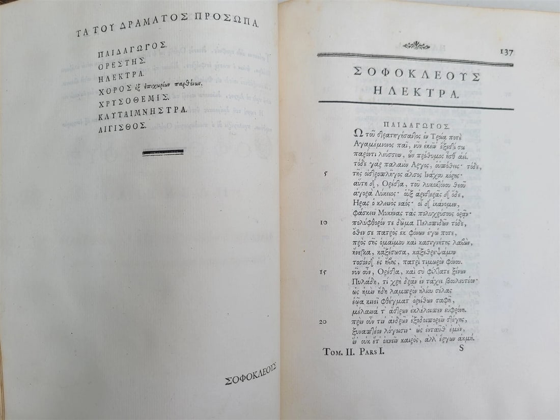 1786 SOPHOCLES POETRY in GREEK 2 VOLUMES antique - 13
