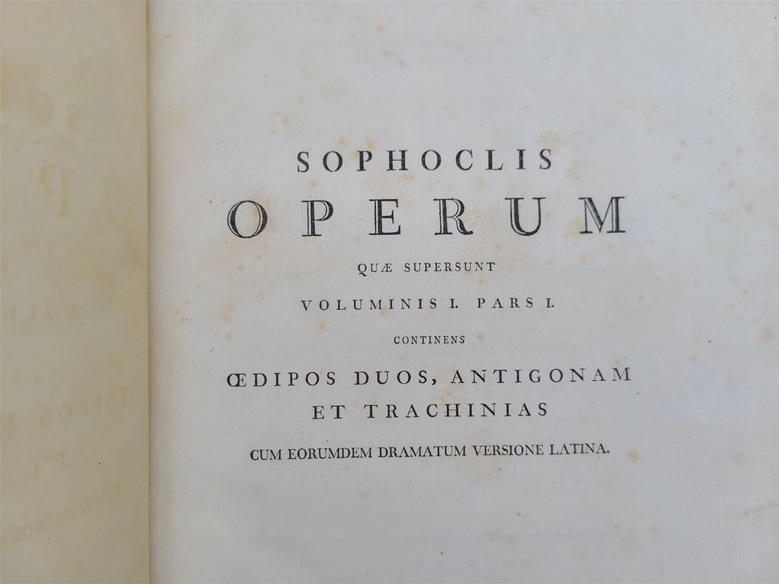 1786 SOPHOCLES POETRY in GREEK 2 VOLUMES antique - 5