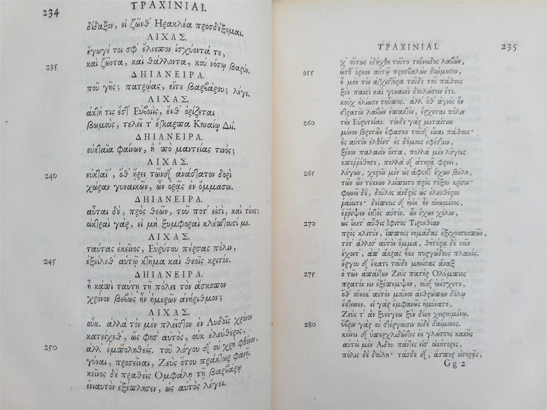 1786 SOPHOCLES POETRY in GREEK 2 VOLUMES antique - 9