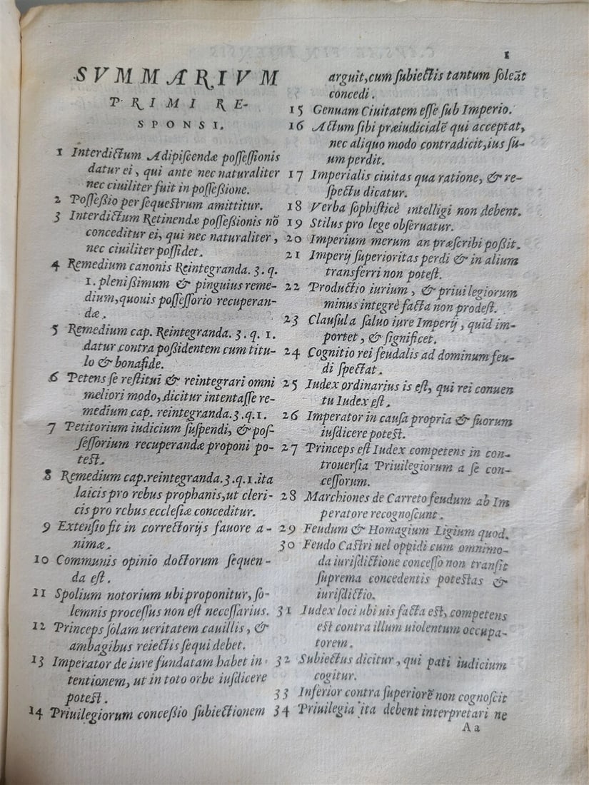 1566 LAW BOOK by Jacobus MENOCHIUS antique VELLUM BINDING 16th CENTURY - 8