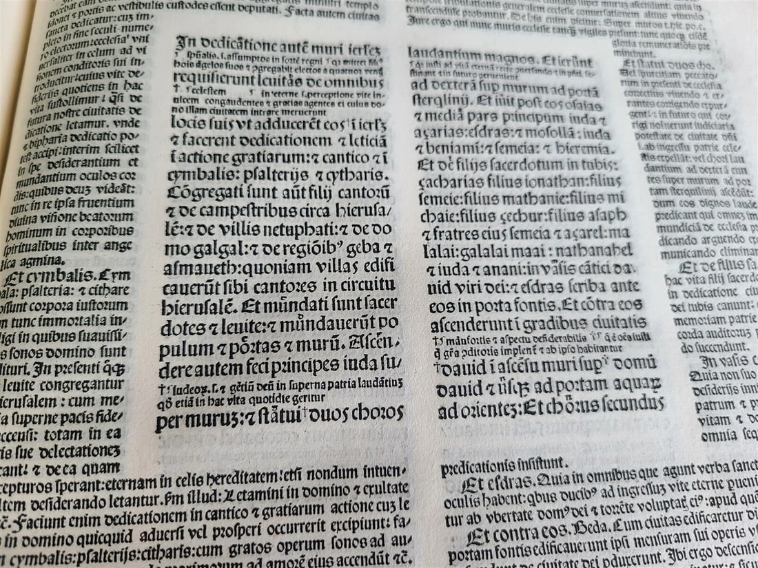 1495 INCUNABULA BIBLE 3 FOLIO VOLUMES COMPLETE antique ILLUSTRATED BIBLIA LATINA - 13