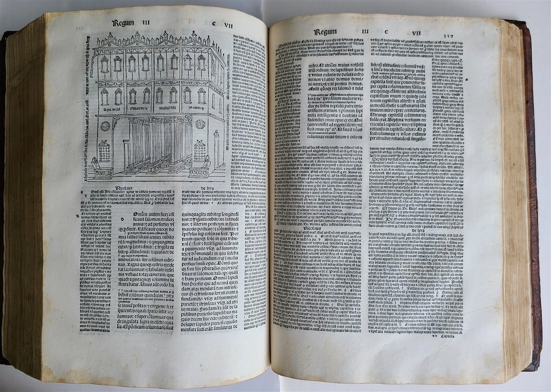 1495 INCUNABULA BIBLE 3 FOLIO VOLUMES COMPLETE antique ILLUSTRATED BIBLIA LATINA - 14