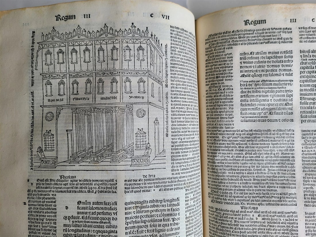 1495 INCUNABULA BIBLE 3 FOLIO VOLUMES COMPLETE antique ILLUSTRATED BIBLIA LATINA - 8