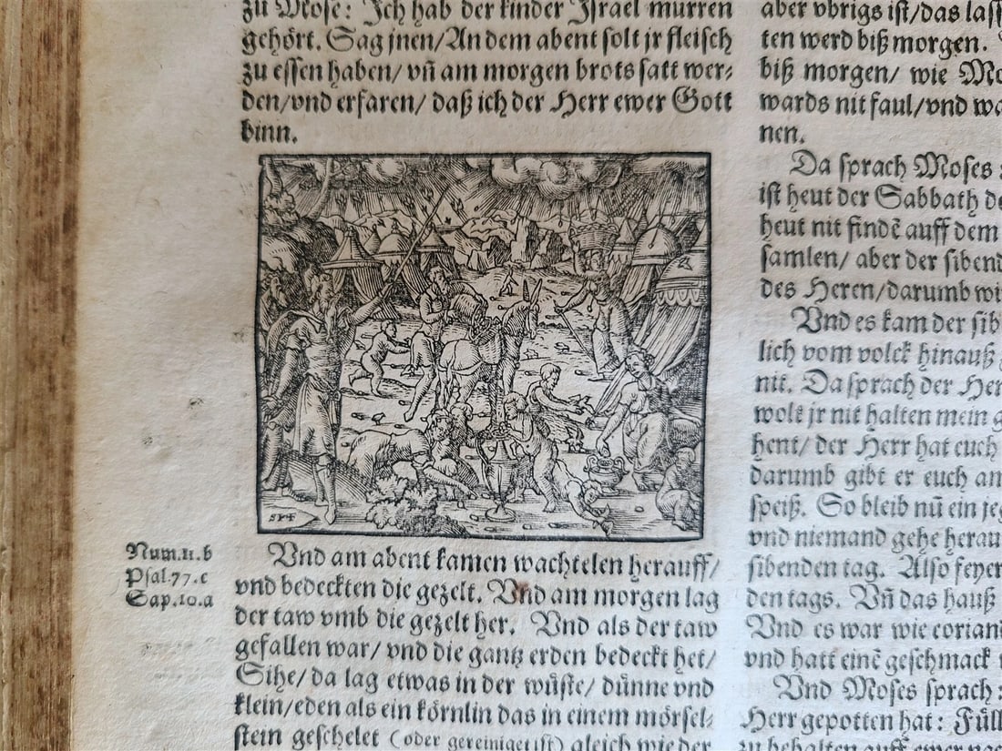 1582 BIBLE GERMAN ILLUSTRATED by Bocksberger & Jost Amman antique BIBLIA FOLIO - 13