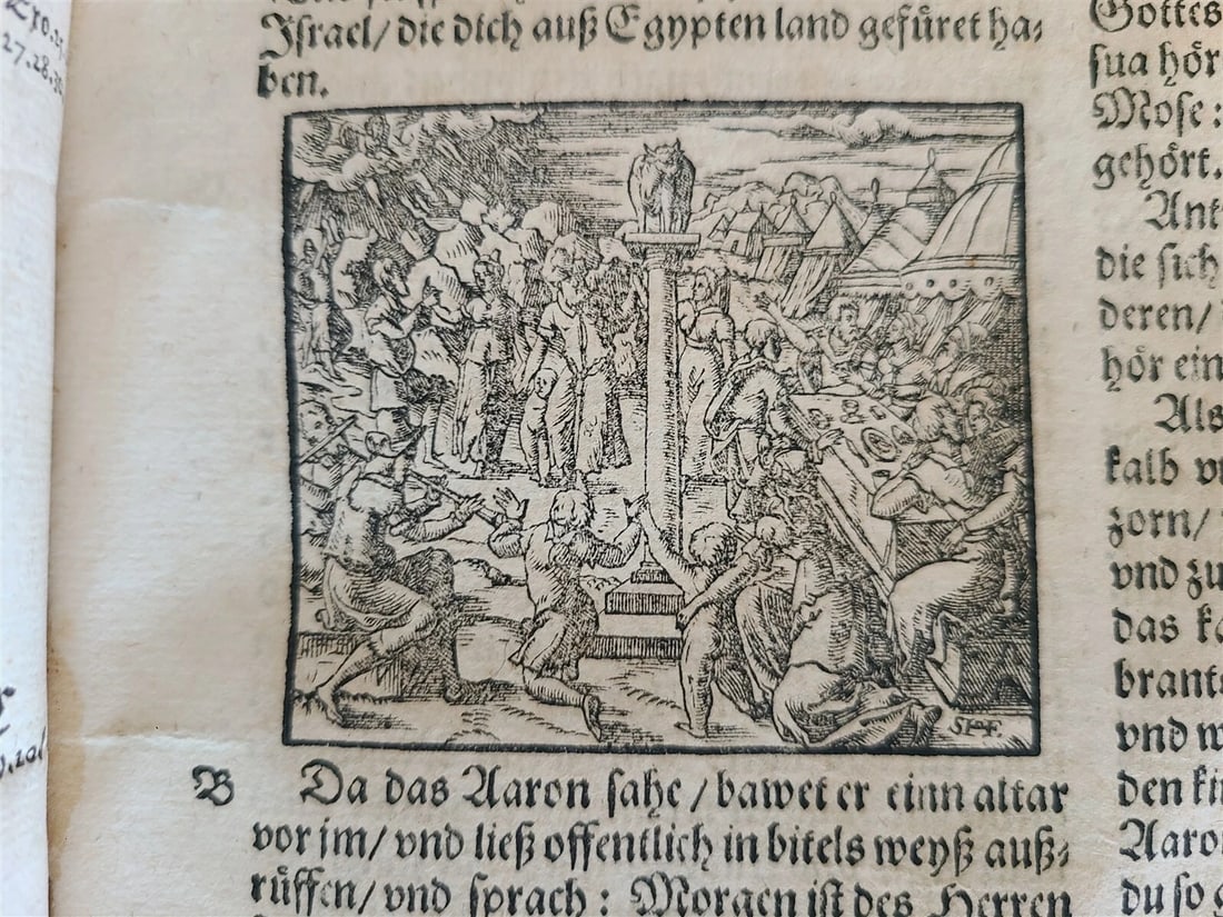 1582 BIBLE GERMAN ILLUSTRATED by Bocksberger & Jost Amman antique BIBLIA FOLIO - 14