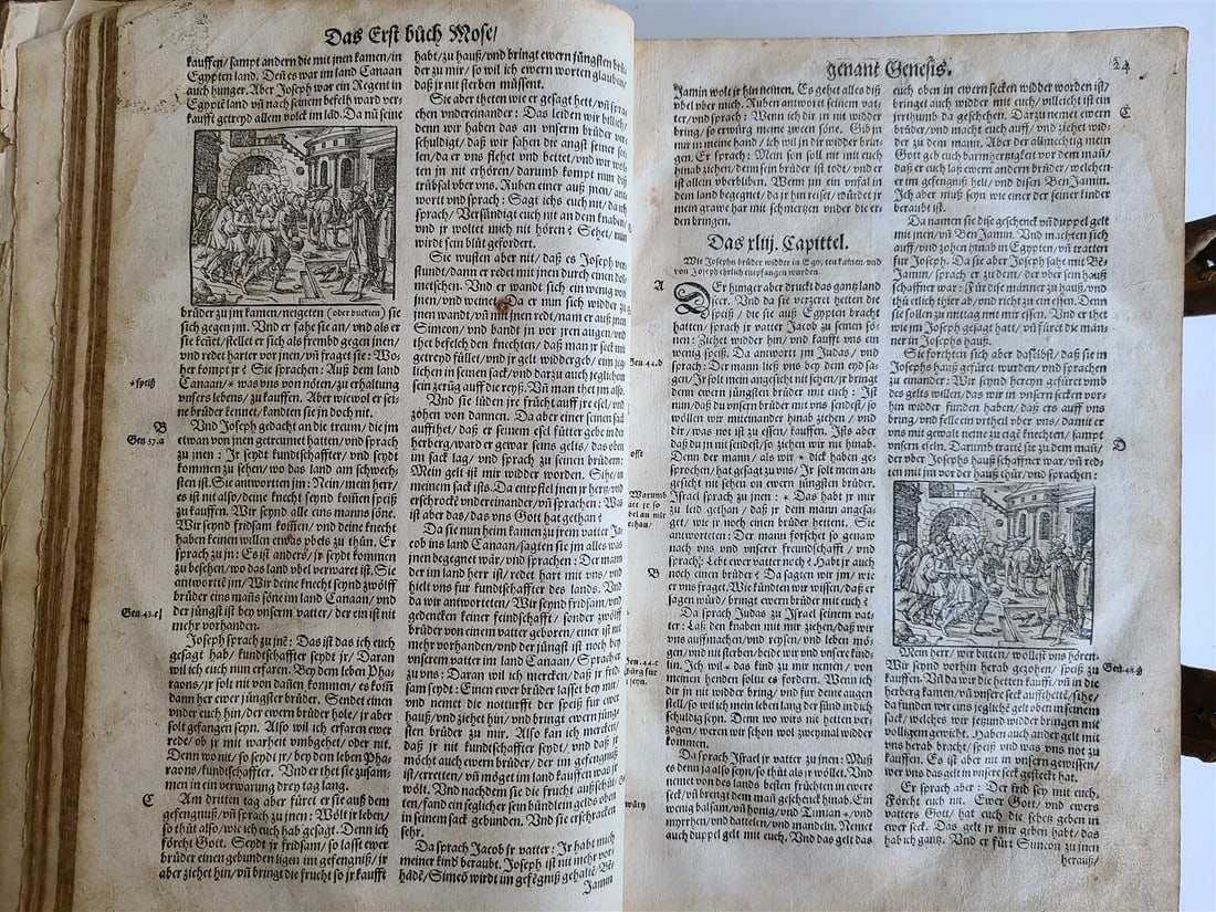1582 BIBLE GERMAN ILLUSTRATED by Bocksberger & Jost Amman antique BIBLIA FOLIO - 7