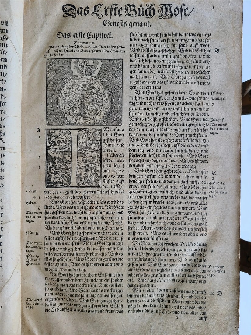 1582 BIBLE GERMAN ILLUSTRATED by Bocksberger & Jost Amman antique BIBLIA FOLIO - 8