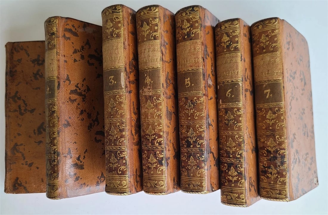 1769 CABALISTIC LETTERS by Jean Baptiste de Boyer 7 VOLUMES in FRENCH antique - 5