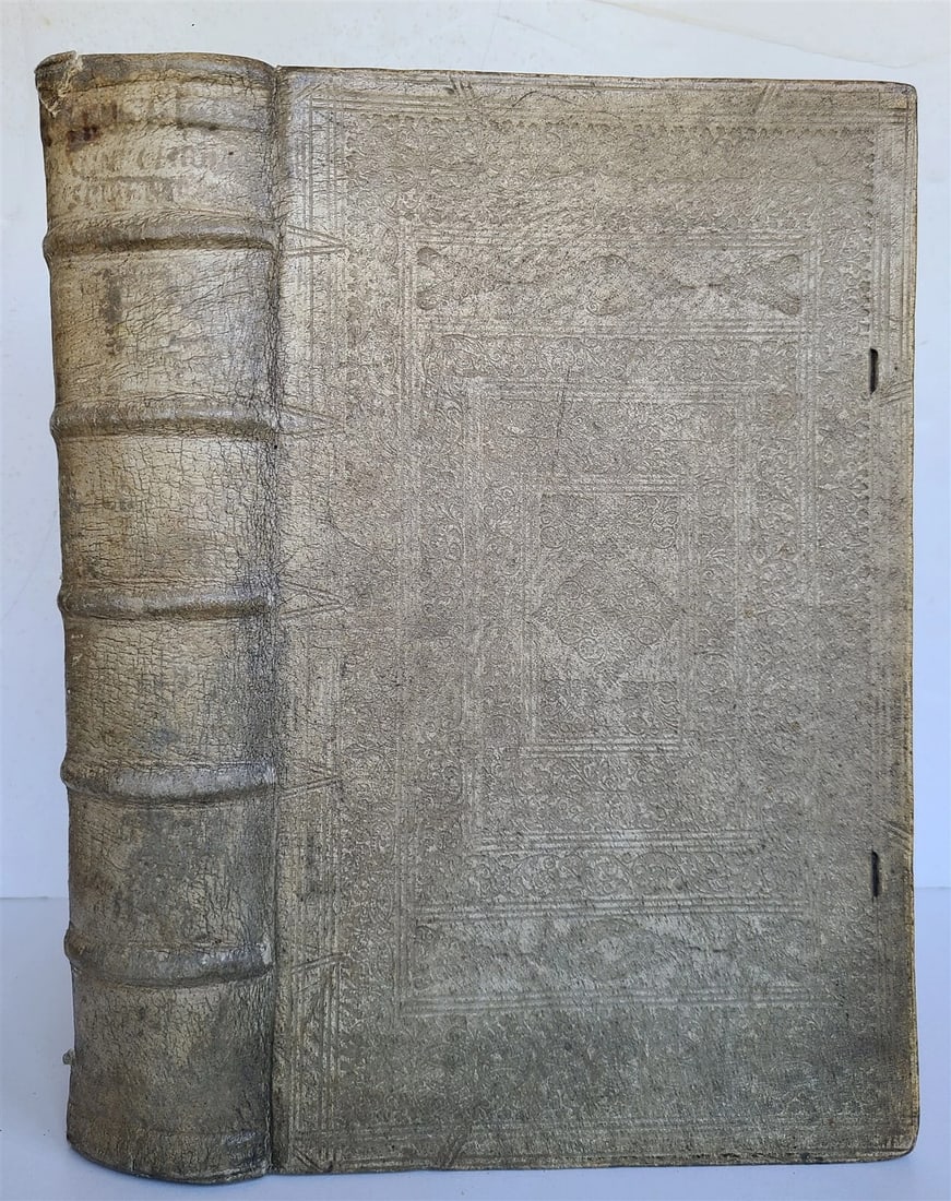 1711 GERMAN HISTORY antique Chronica of City of Speier PIGSKIN BOUND FOLIO (1 of 12)