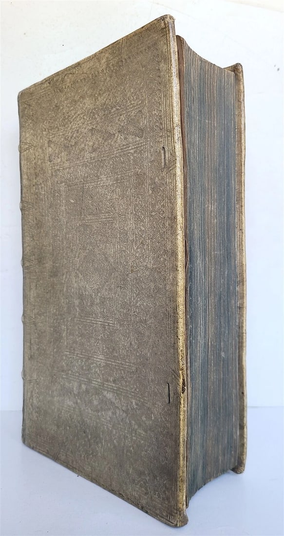 1711 GERMAN HISTORY antique Chronica of City of Speier PIGSKIN BOUND FOLIO - 3