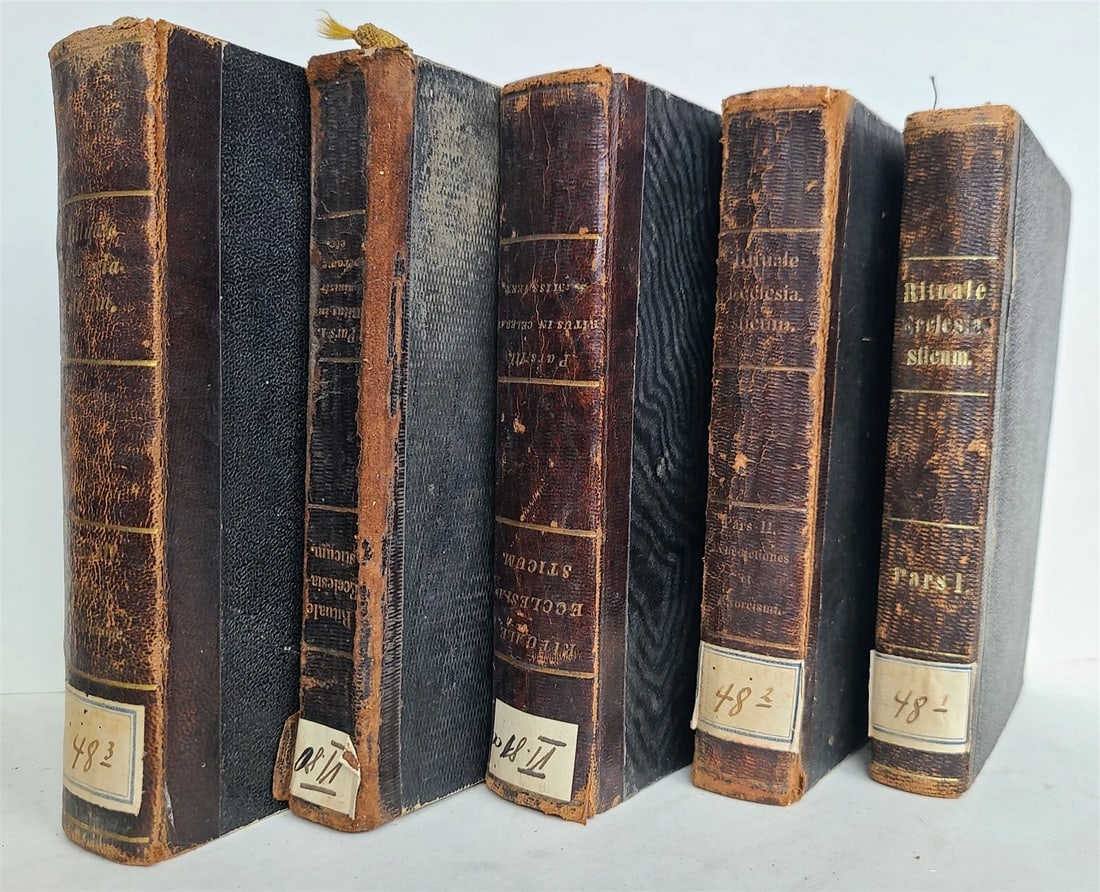 1851-1852 RITUALS ECCLESIASTICUM 5 VOLUMES antique (1 of 5)