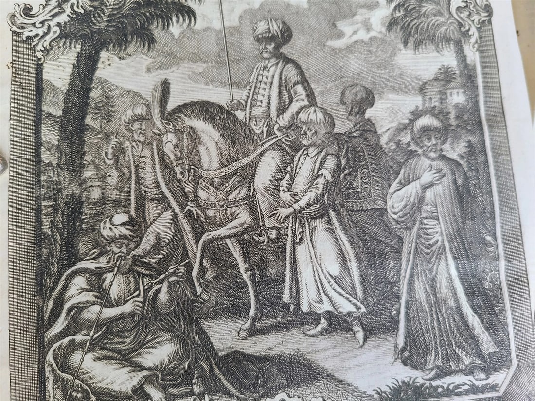 1759 HISTORY OF THE WORLD in GERMAN antique ILLUSTRATED w/VIEW of ISFAHAN vellum - 3