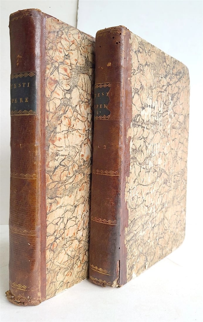 1817 OPERE SCELTE DEL CONTE D. FULVIO TESTI 2 VOLUMES antique POETRY & LETTERS (1 of 6)