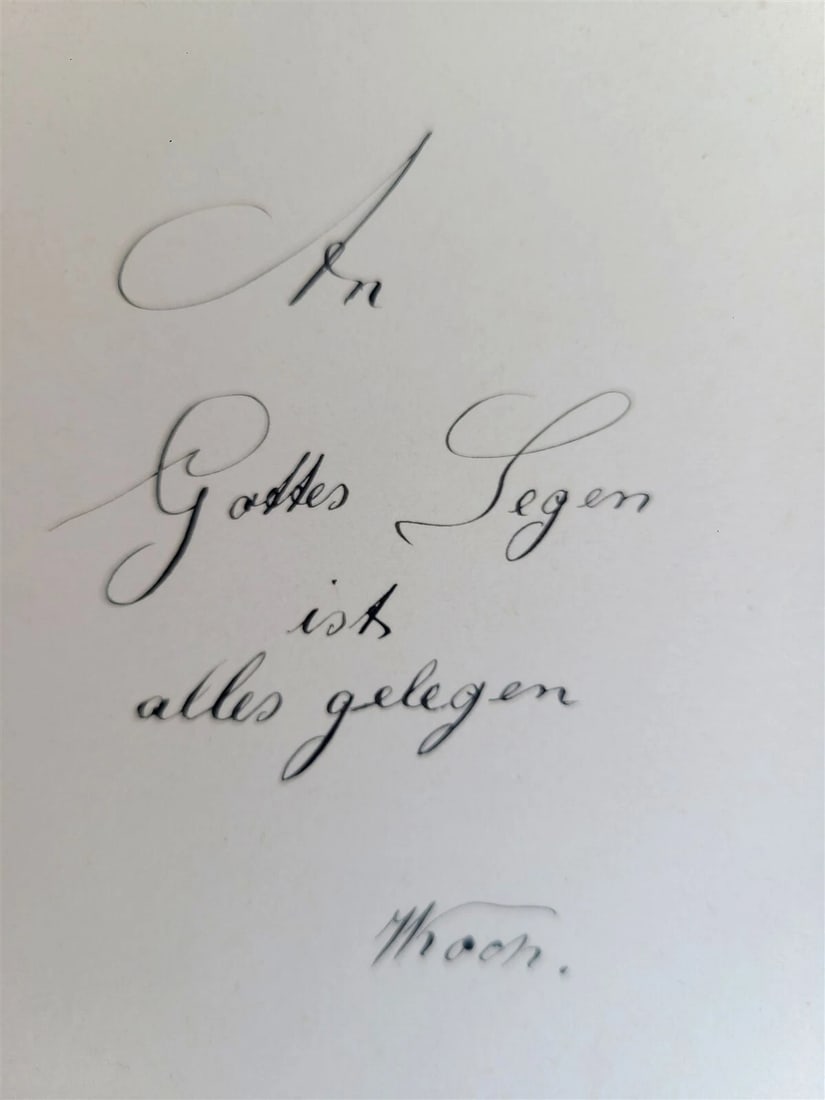 1886 GERMAN MANUSCRIPT ANNIVERSARY ALBUM antique C.F. Klein-Schlatter company - 11