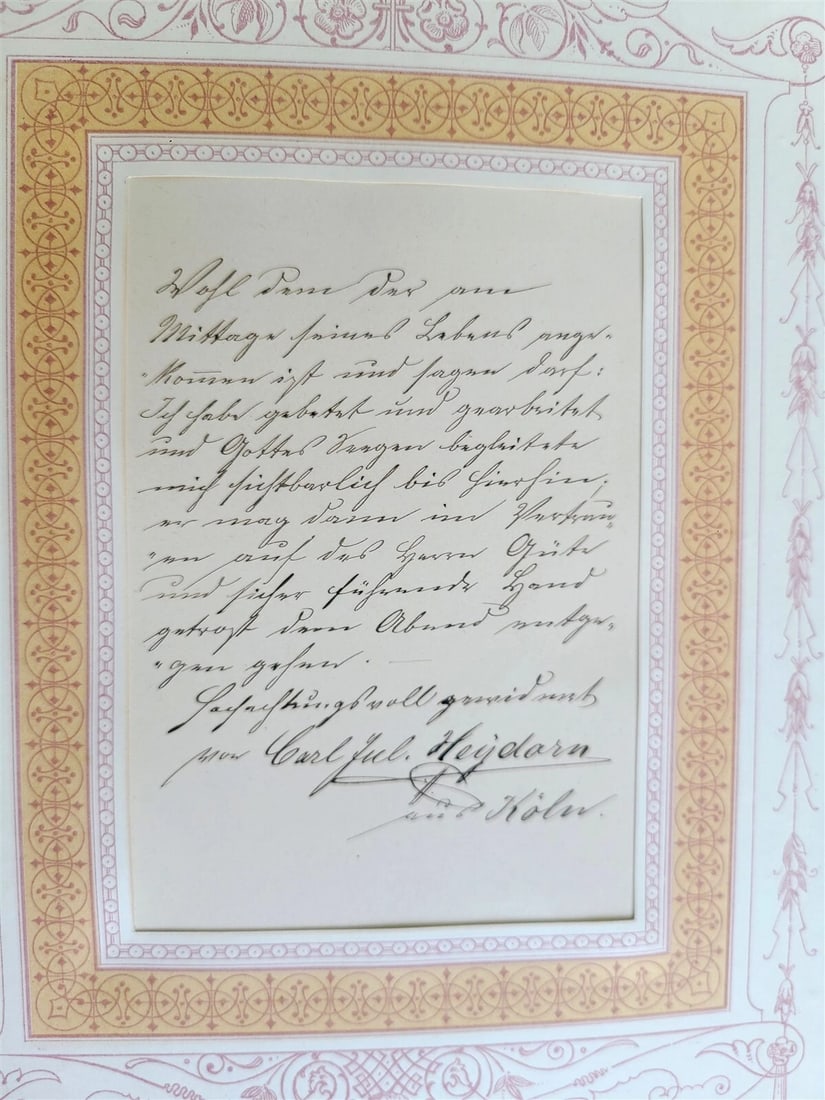 1886 GERMAN MANUSCRIPT ANNIVERSARY ALBUM antique C.F. Klein-Schlatter company - 14