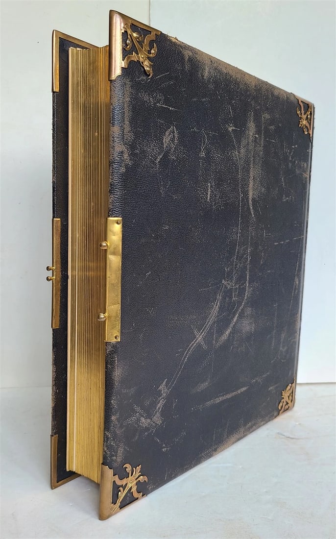 1886 GERMAN MANUSCRIPT ANNIVERSARY ALBUM antique C.F. Klein-Schlatter company - 2