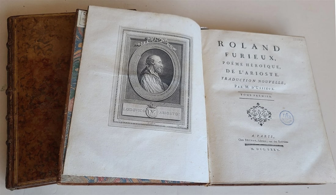 1775-83 ORLANDO FURIOSO by LODOVICO ARIOSTO 4 VOLUMES antique ILLUSTRATED POETRY - 2