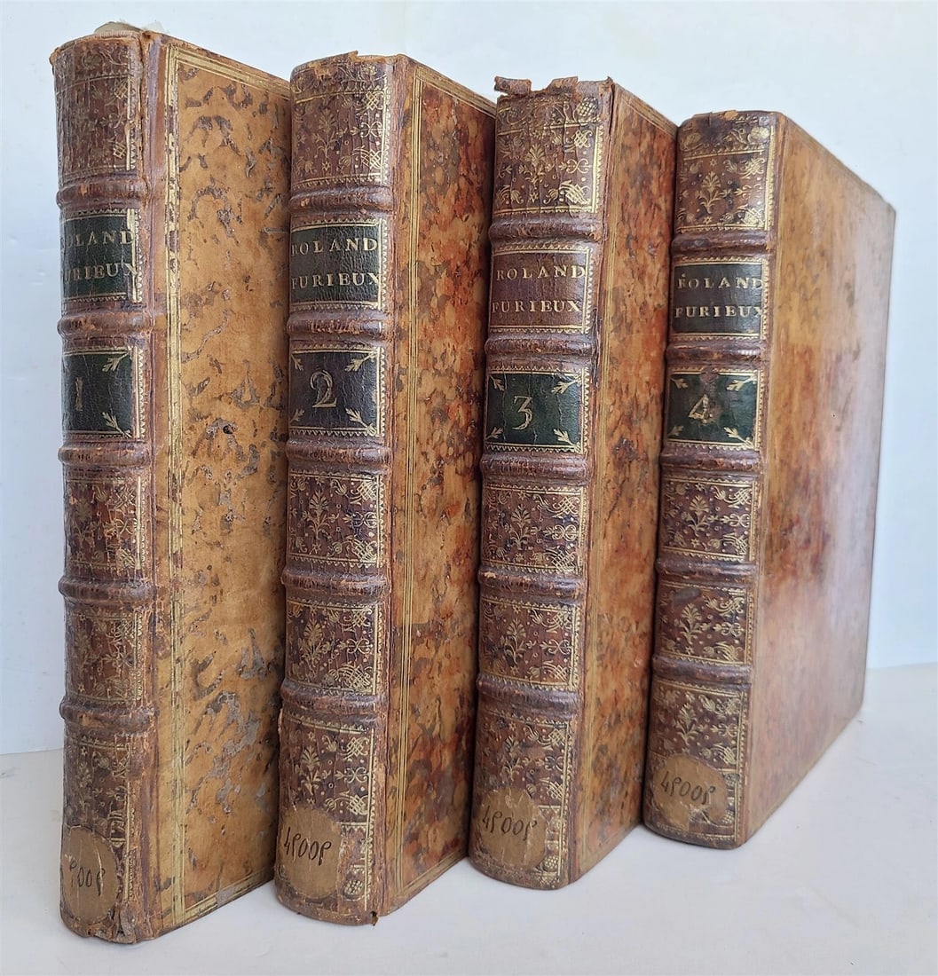 1775-83 ORLANDO FURIOSO by LODOVICO ARIOSTO 4 VOLUMES antique ILLUSTRATED POETRY - 4