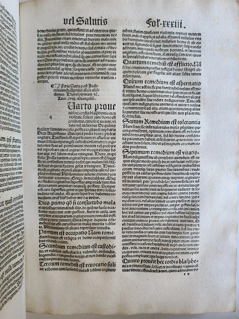 1511 POST-INCUNABULA Navicula penitentie antique ORIGINAL BINDING FIRST EDITION - 13