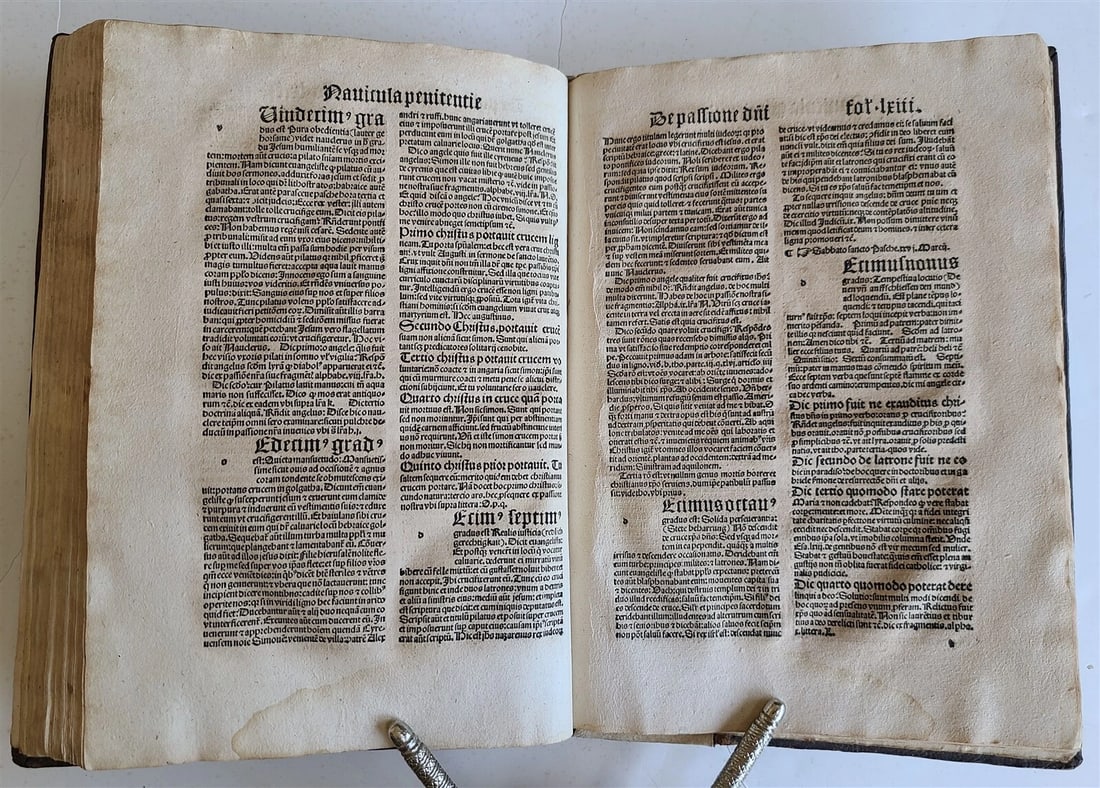 1511 POST-INCUNABULA Navicula penitentie antique ORIGINAL BINDING FIRST EDITION - 9