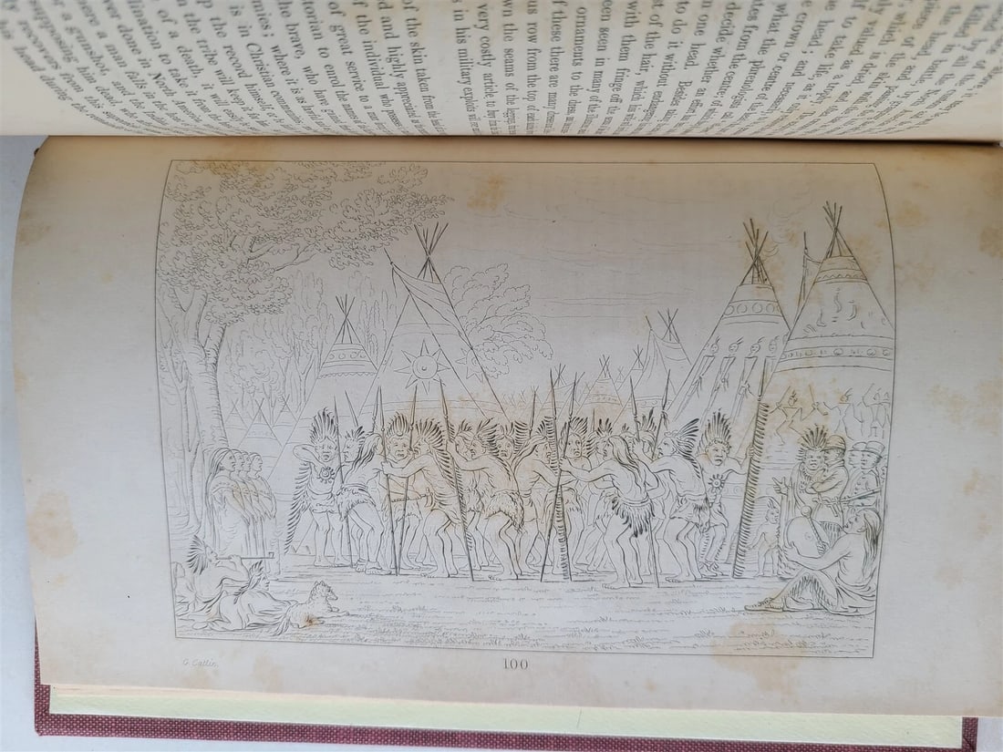1844 LETTERS & NOTES on NORTH AMERICAN INDIANS CATLIN antique 2 VOLS illustrated - 15