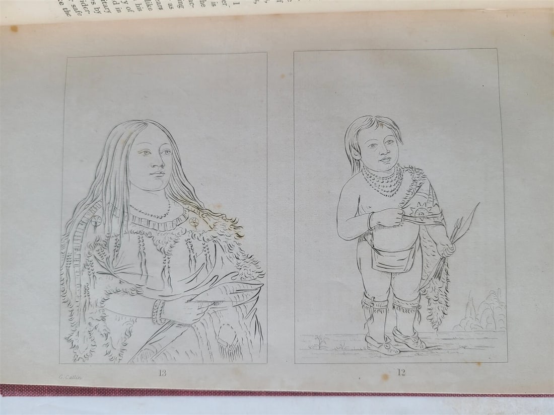1844 LETTERS & NOTES on NORTH AMERICAN INDIANS CATLIN antique 2 VOLS illustrated - 7
