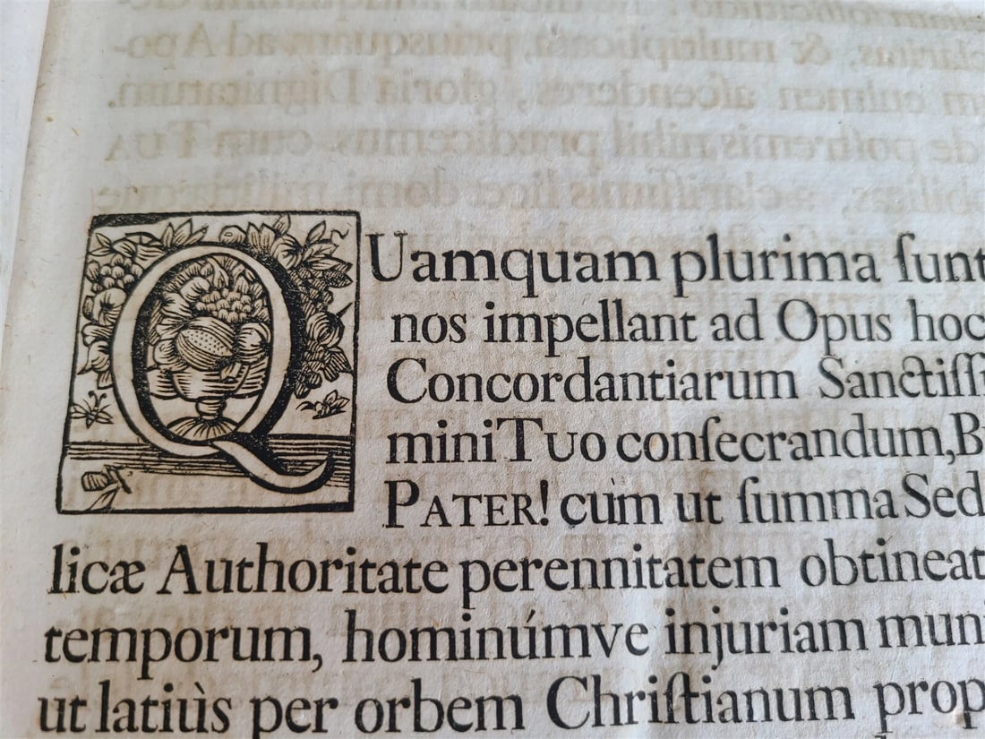 1733 BIBLE CONCORDANCE 2 volumes in LATIN antique MASSIVE FOLIO - 5