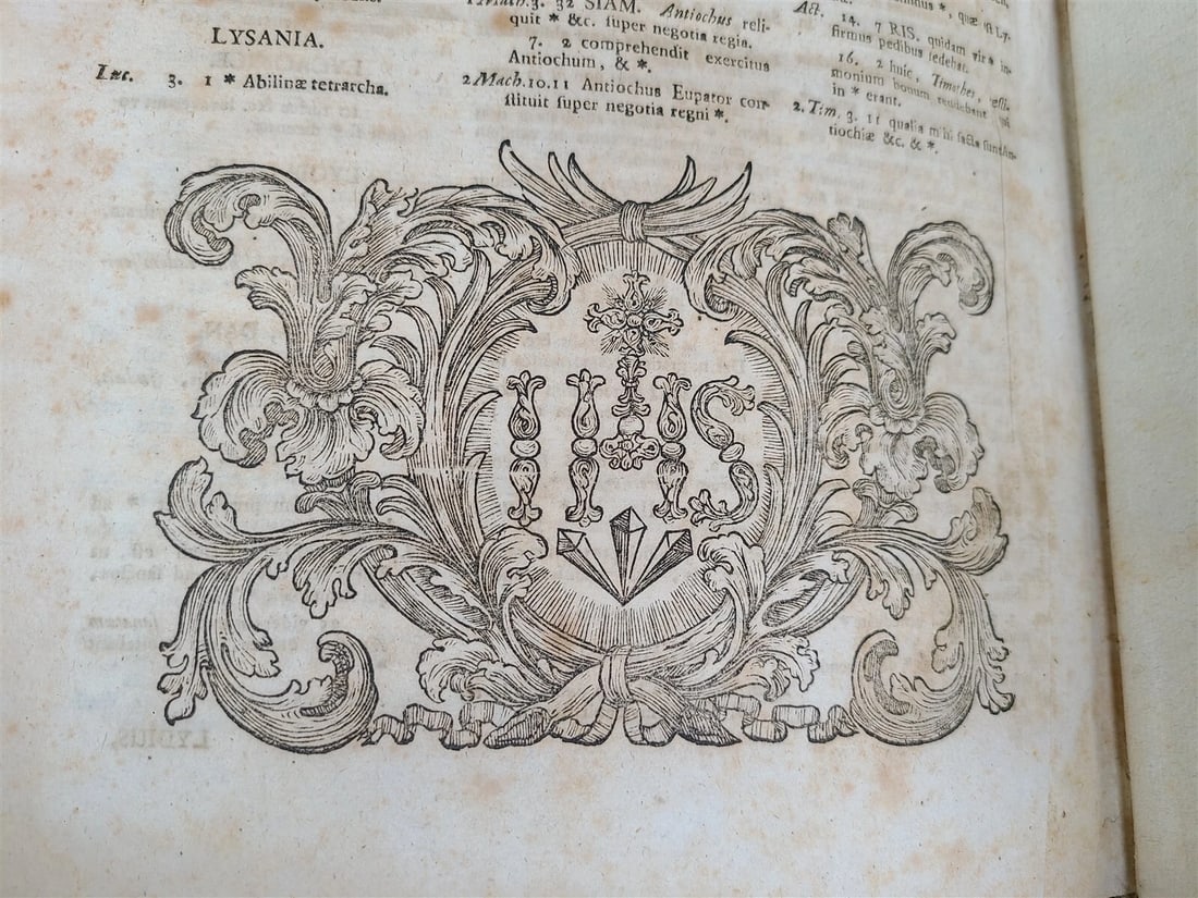 1733 BIBLE CONCORDANCE 2 volumes in LATIN antique MASSIVE FOLIO - 9