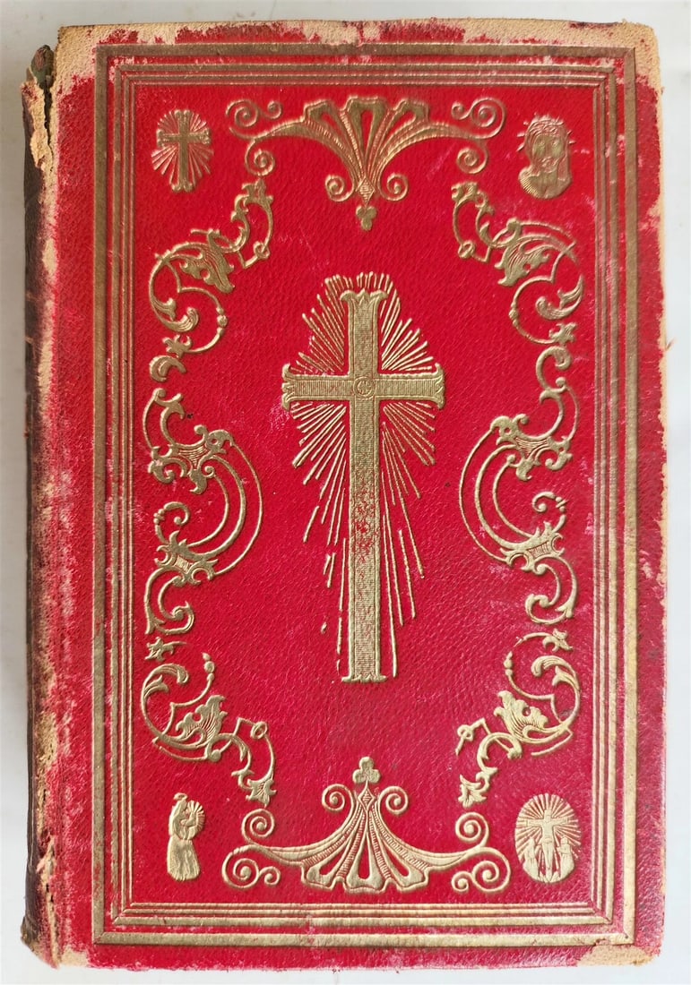 1857 INDIAN GOOD BOOK ABNAKI LANGUAGE antique AMERICANA rare (1 of 7)