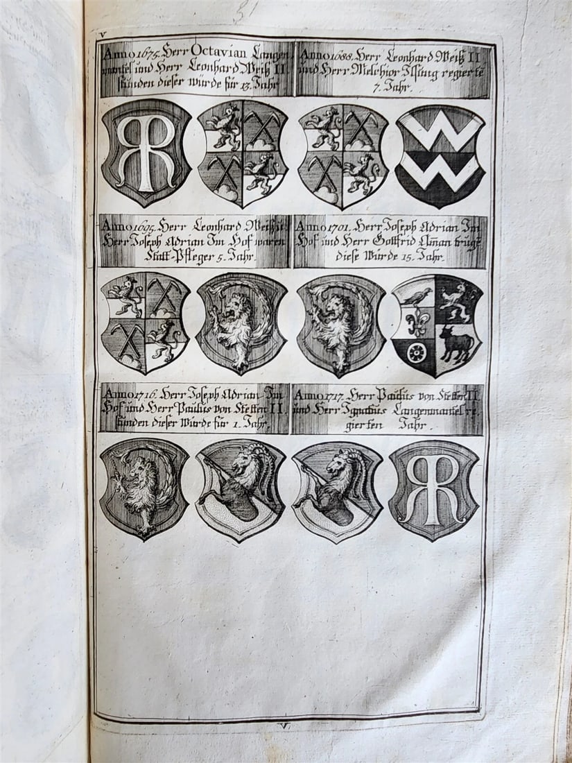 1725 HISTORY of Holy Roman Empire' CITY of AUGSBURG REGIMENT antique ILLUSTRATED - 10