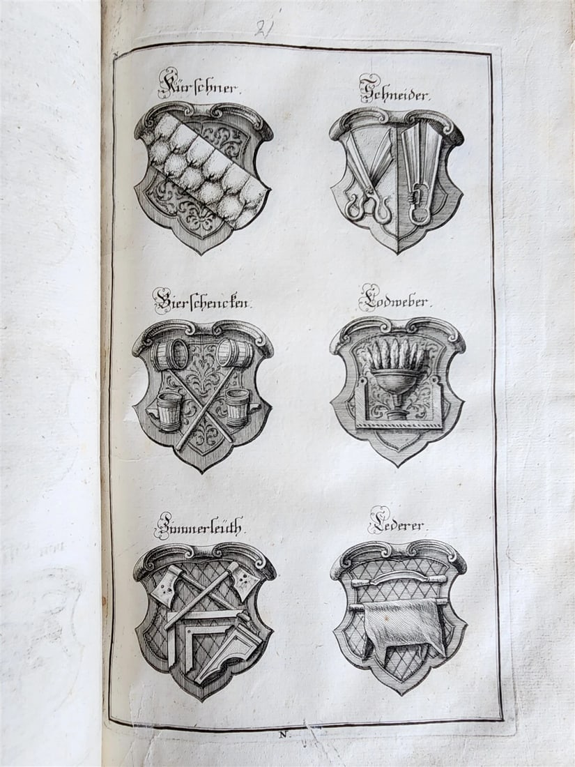 1725 HISTORY of Holy Roman Empire' CITY of AUGSBURG REGIMENT antique ILLUSTRATED - 15