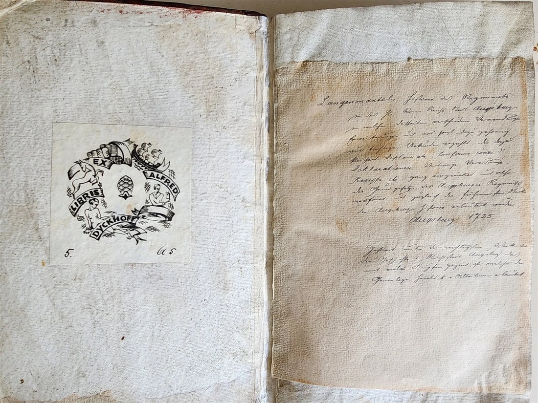 1725 HISTORY of Holy Roman Empire' CITY of AUGSBURG REGIMENT antique ILLUSTRATED - 5