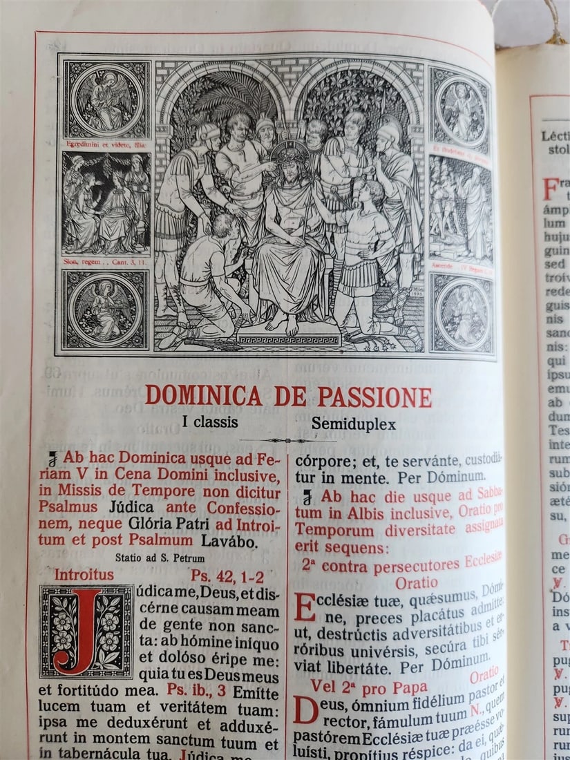 1929 MISSALE ROMANUM antique MASSIVE FOLIO FINE LEATHER BINDING - 12