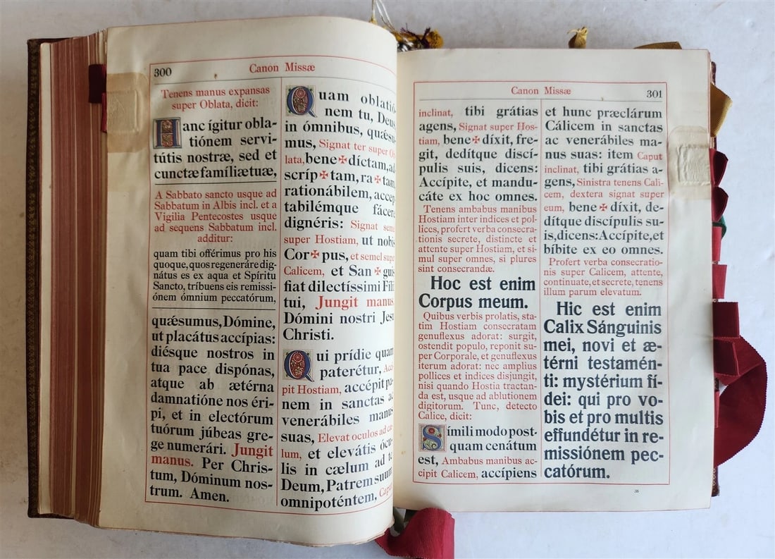 1929 MISSALE ROMANUM antique MASSIVE FOLIO FINE LEATHER BINDING - 13
