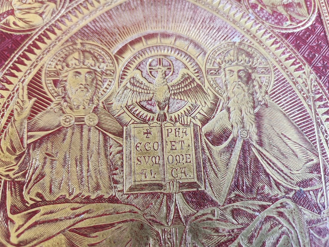 1929 MISSALE ROMANUM antique MASSIVE FOLIO FINE LEATHER BINDING - 3