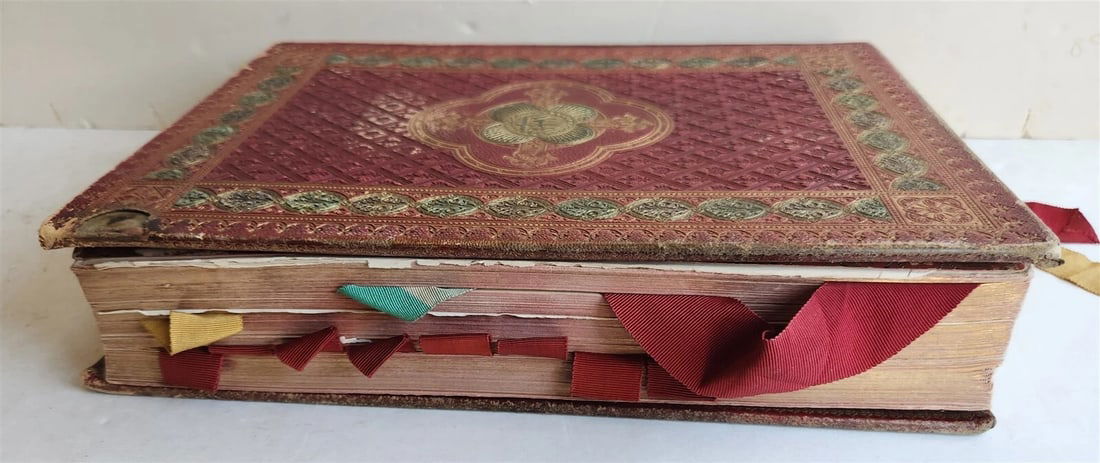 1929 MISSALE ROMANUM antique MASSIVE FOLIO FINE LEATHER BINDING - 5