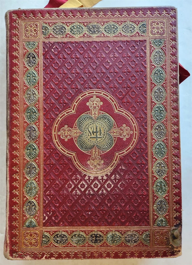 1929 MISSALE ROMANUM antique MASSIVE FOLIO FINE LEATHER BINDING - 6