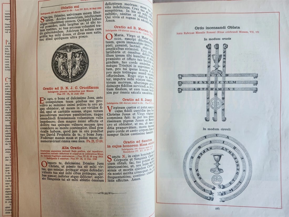 1929 MISSALE ROMANUM antique MASSIVE FOLIO FINE LEATHER BINDING - 9