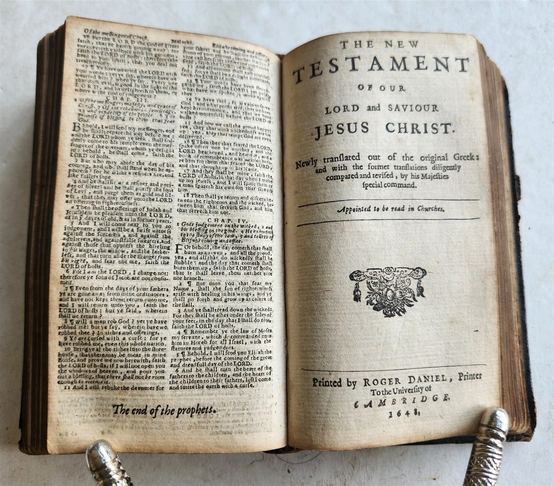 1648 BIBLE in ENGLISH antique Old & New Testament LONDON - Roger Daniel - 3
