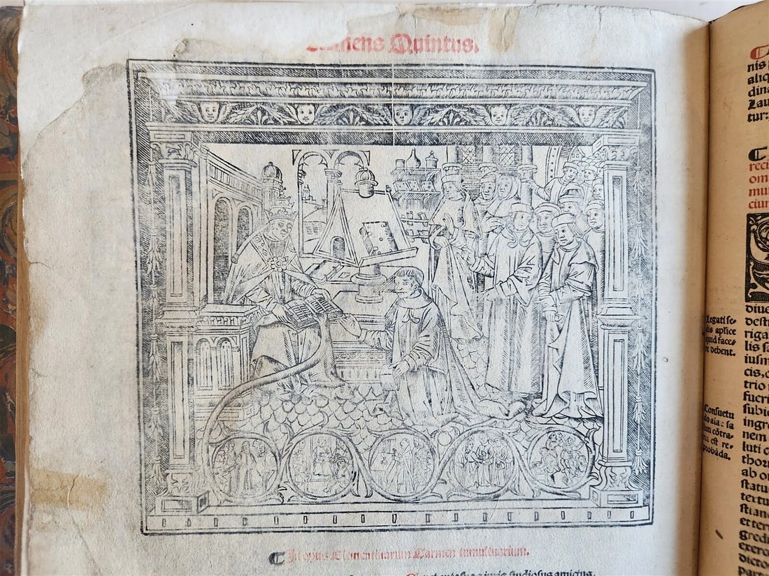 1537 POST-INCUNABULA CANON LAWS antique FOLIO 16th CENTURY - 6