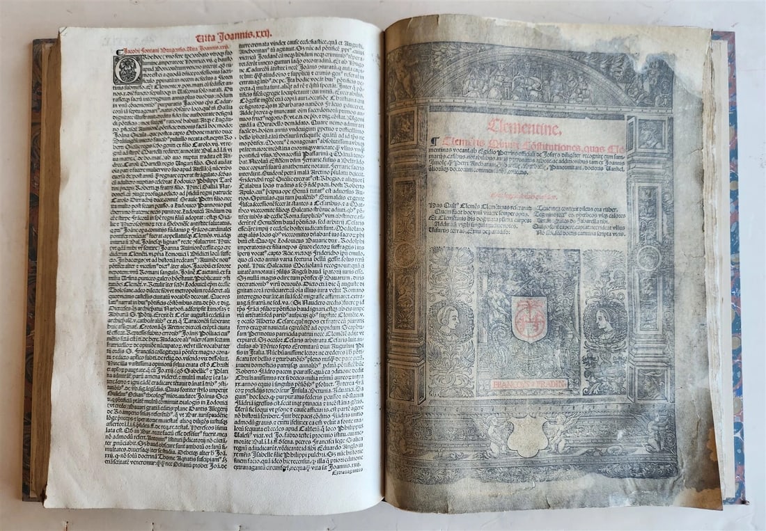 1537 POST-INCUNABULA CANON LAWS antique FOLIO 16th CENTURY - 8