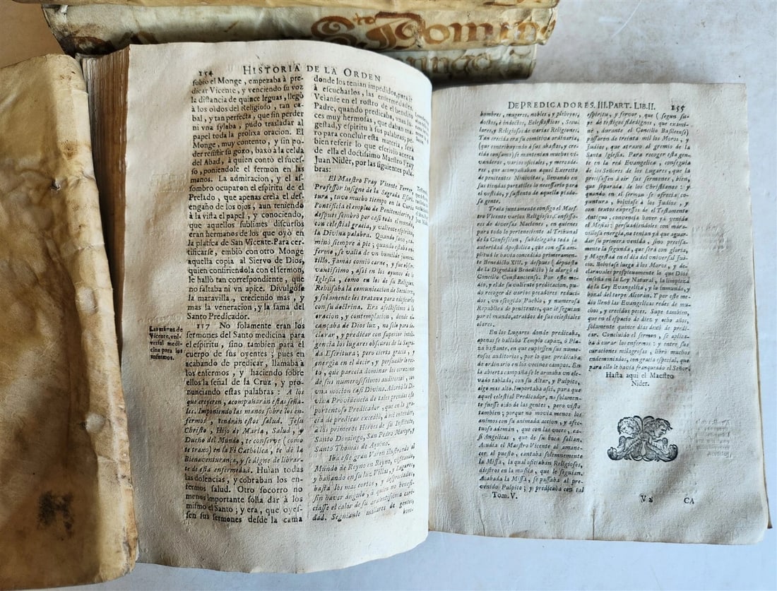 1725-34 HISTORY of SPAIN 5 VOLUMES antique VELLUM BOUND in SPANISH - 14