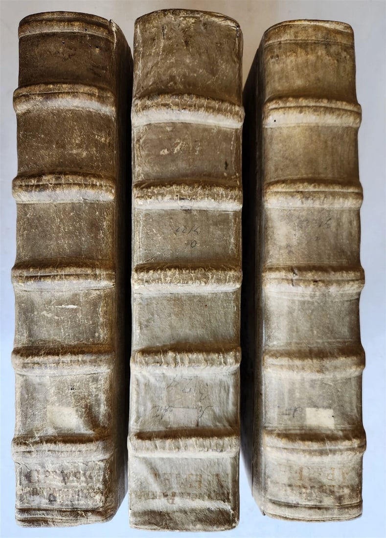 1470s INCUNABULA AMAZING 3 VOLUMES FOLIO SET antique INCUNABLE Pantheologia - 3